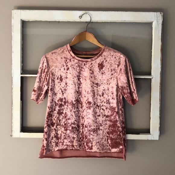 NWOT Peyton Jensen Velvet Tee Size Small - Picture 2 of 6